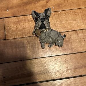 Gucci Tan and Black Dog Plush Toy